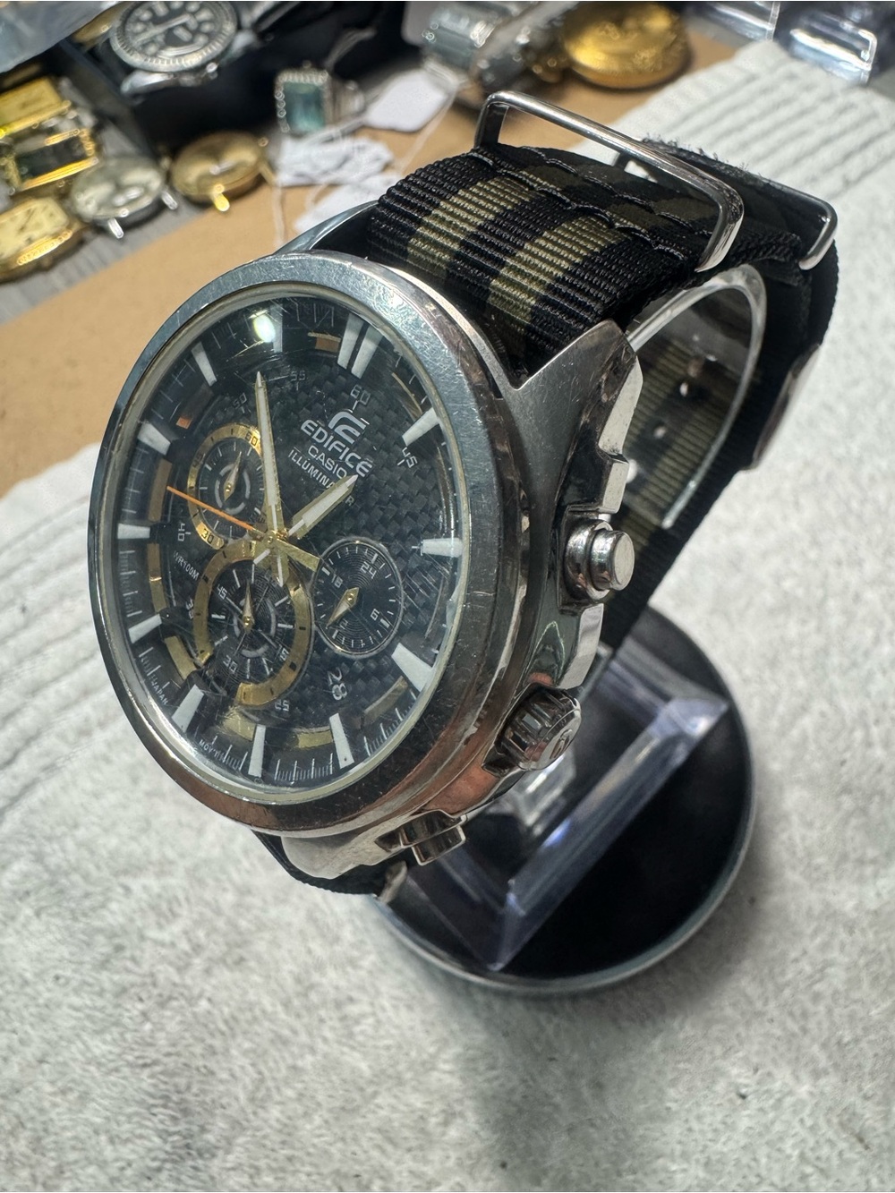 Casio Edifice Black and Gold Sport Chronograph Watch - Picture 4 of 9